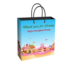 Candyland Theme Medium Birthday Return Gift Bag | Personalized or Plain